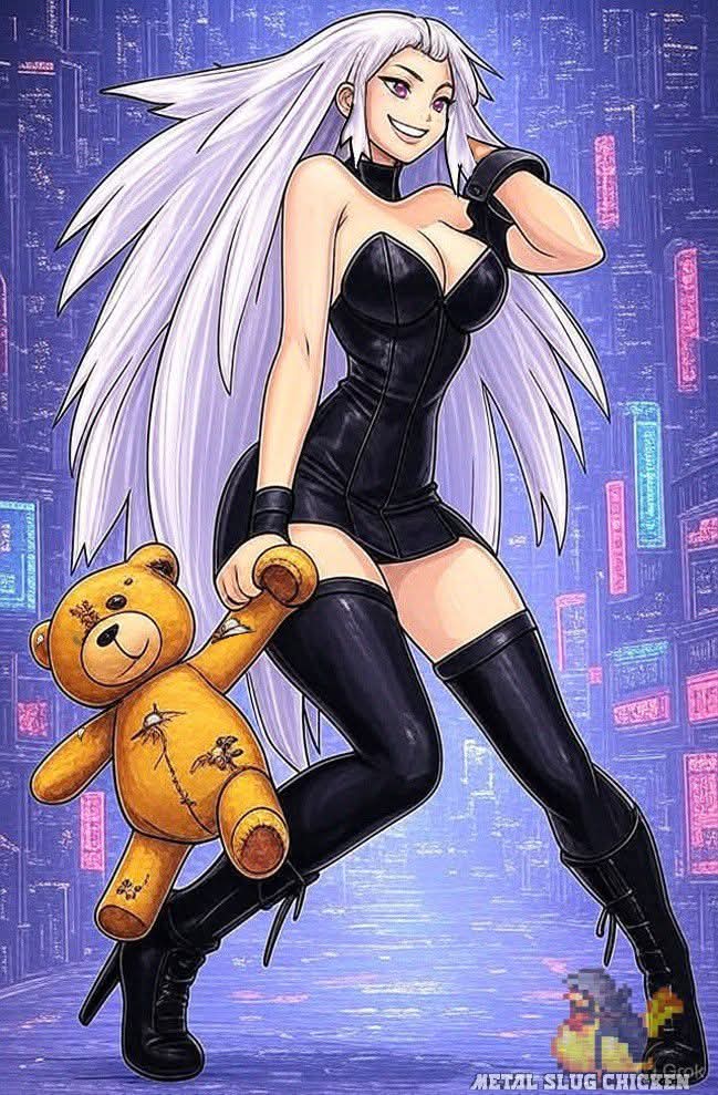 Our lovely unstable AI First Baby 

Probably she's looking right now for some little sisters with play with her.

Don't forget to give me your opinion and which character you want to see.

#MetalSlugAttack
#MetalSlug