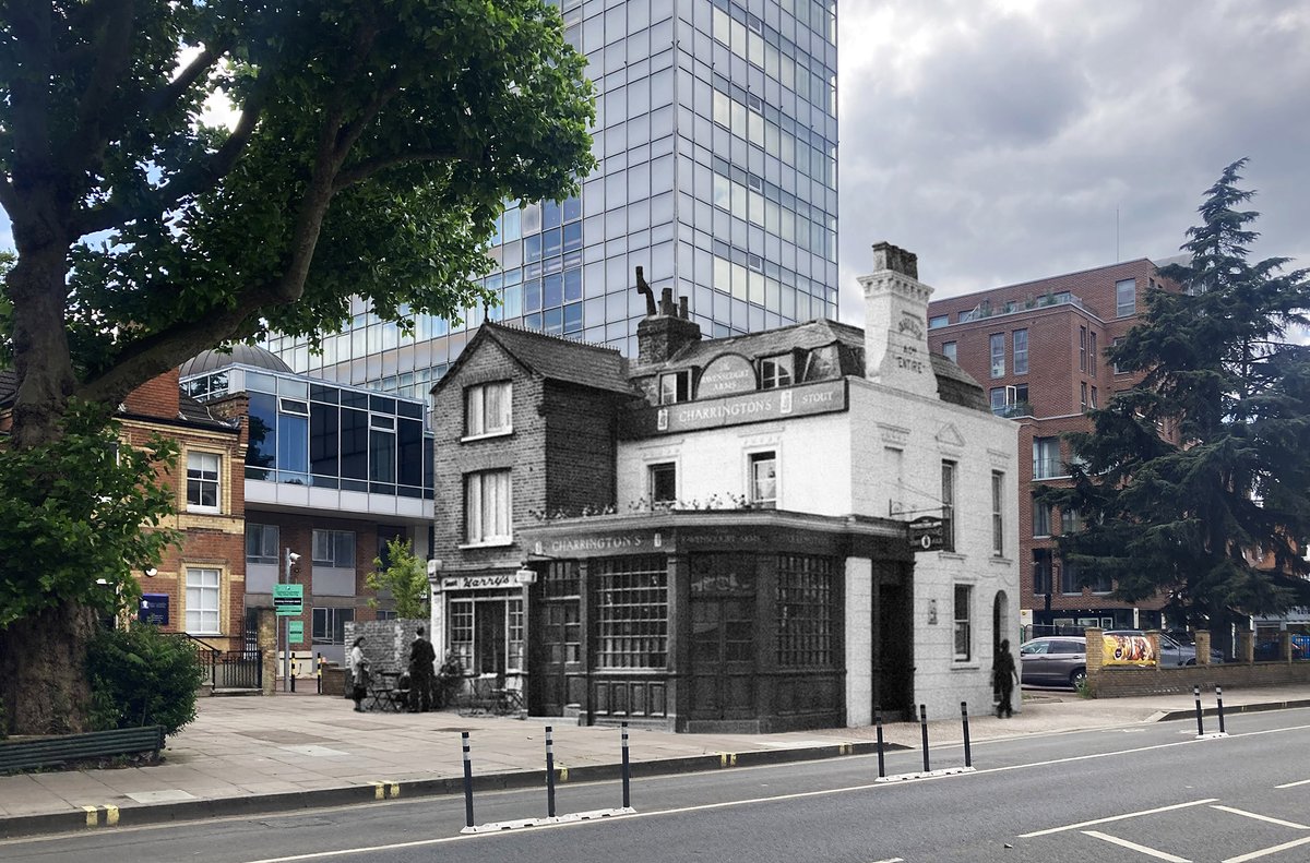 stroudyvarious's tweet image. Where a Ravenscourt Arms once stood on King Street, Hammersmith.