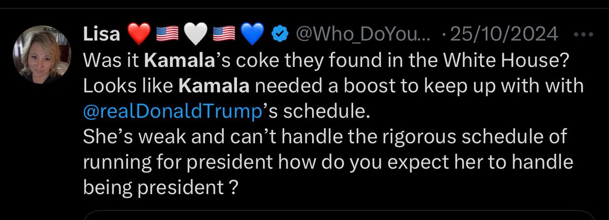 Pearly________'s tweet photo. @Who_DoYou_Trust @AnnieForTruth @Who_DoYou_Trust, this you? We can see your tweets, you good little “Christian girl”. Get off your fake ass high horse. The tweets you made about Vice President Harris, President Obama and his family, President Biden and his family are almost as disgusting as your fucking face. https://t.co/HozQNS1NfV