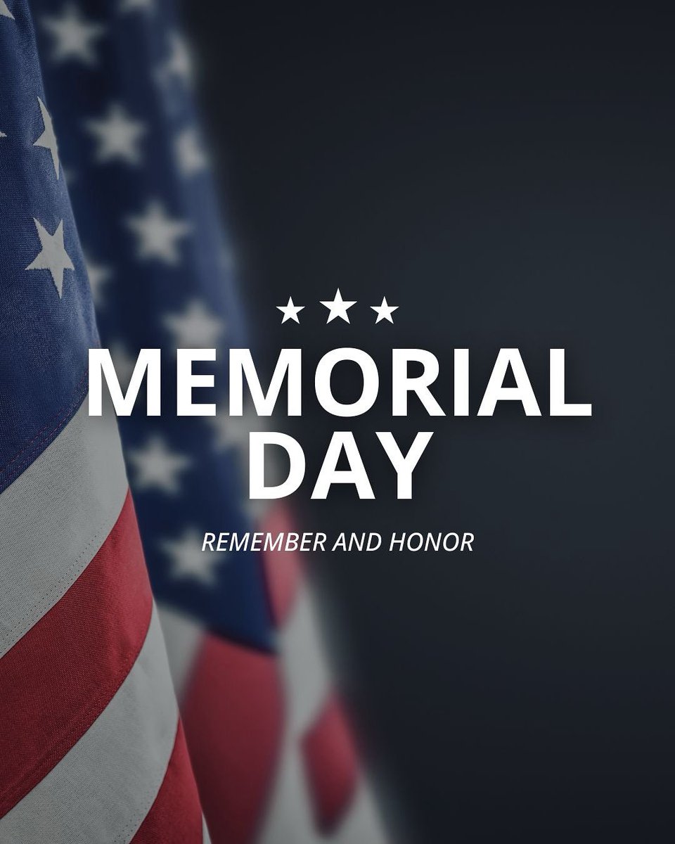 Today we honor and remember those who served our country and made the ultimate sacrifice for our freedom.🇺🇸