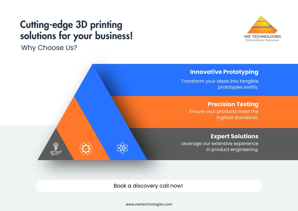 We provide 3D printing services that help with part design and precisely create necessary equipment, products, or components that have lighter weights, easier assemblies, and more functionality.

Book a discovery call today - veetechnologies.com/industries/eng…

#EngineeringExcellence