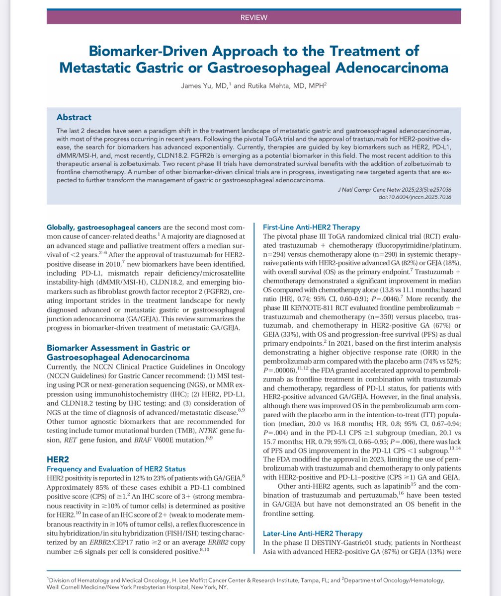 Erman Akkus (@erman_akkus) on Twitter photo 📙Treatment of metastatic gastric/GEJ adenoca
<a href="/JNCCN/">Journal of the @NCCN</a>
✅A simple very nice algorithm
👉doi.org/10.6004/jnccn.…
<a href="/OncoAlert/">OncoAlert</a> <a href="/realbowtiedoc/">Dr Joseph McCollom DO</a> #cancer #oncology #MedX #gastric 📙Treatment of metastatic gastric/GEJ adenoca
<a href="/JNCCN/">Journal of the @NCCN</a>
✅A simple very nice algorithm
👉doi.org/10.6004/jnccn.…
<a href="/OncoAlert/">OncoAlert</a> <a href="/realbowtiedoc/">Dr Joseph McCollom DO</a> #cancer #oncology #MedX #gastric