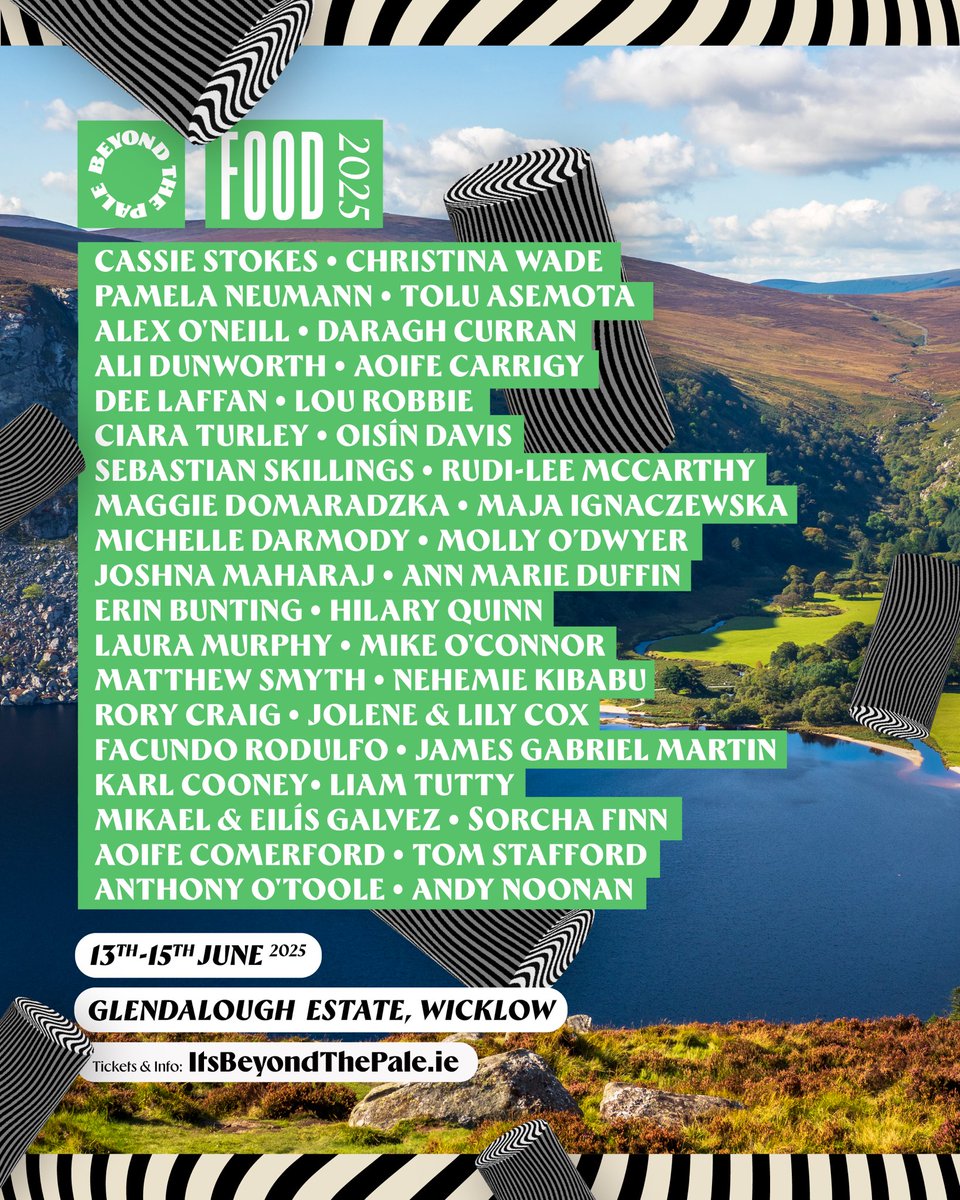BeyondThePaleIE's tweet image. Beyond the Plate &amp;amp; Acushla lineups are here! 🌿🍽️ 

Food writer, Ali Dunworth returns with a rich and flavour-filled weekend of tastings, talks, poitín parties, retro snacks, West African feasts, boozy coffee and more. This year’s theme, Food &amp;amp; Storytelling, invites festival…