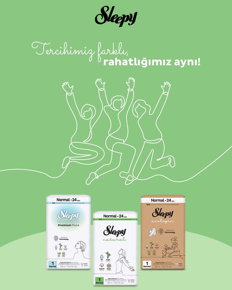 Tercihleri farklı olanların beklediği rahatlık hep aynı! 😉 

#sleepy #kadınpedi #hijyenikped #abartısıznet #sleepyped