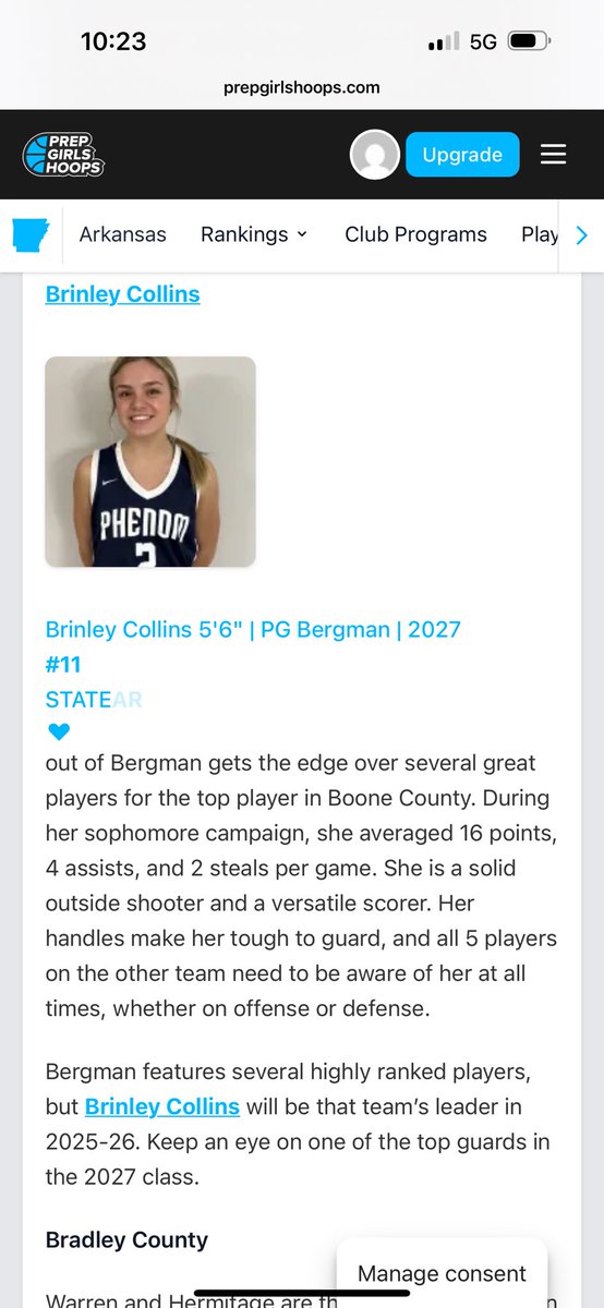 What an honor.  Thank you <a href="/PGHArkansas/">Prep Girls Hoops Arkansas</a>
