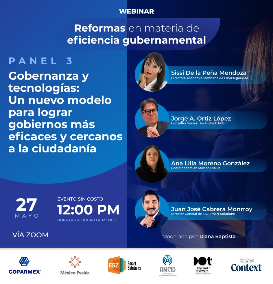 ESZ Smart Governance (@esz_smartgov) on Twitter photo La digitalización no es mágica🧙♀️. Si no se hace con gobernanza, puede ser opaca y excluyente.
Nuestro Dir. General <a href="/juanjoo_ca/">JuanJo Cabrera</a> comparte espacio con expertas como <a href="/analiliamoreno/">Ana Lilia Moreno ن</a>, <a href="/sissimpm/">Sissi De La Peña</a> y expertos como <a href="/daCocq/">Jorge A. Ortiz</a>, para bordar este tema y generar propuestas basadas en datos. La digitalización no es mágica🧙♀️. Si no se hace con gobernanza, puede ser opaca y excluyente.
Nuestro Dir. General <a href="/juanjoo_ca/">JuanJo Cabrera</a> comparte espacio con expertas como <a href="/analiliamoreno/">Ana Lilia Moreno ن</a>, <a href="/sissimpm/">Sissi De La Peña</a> y expertos como <a href="/daCocq/">Jorge A. Ortiz</a>, para bordar este tema y generar propuestas basadas en datos.