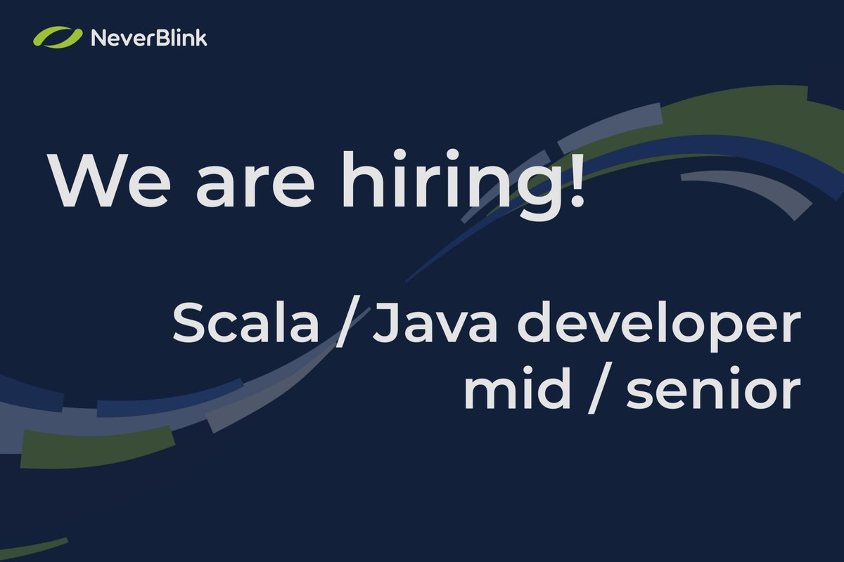 NeverBlinkEU's tweet photo. We are hiring! Looking  for a Scala / Java developer to join our R&amp;D team building  cutting-edge neurosymbolic AI systems. Details and application form: https://t.co/avZbsDVNpO https://t.co/uvp5ypn55Z