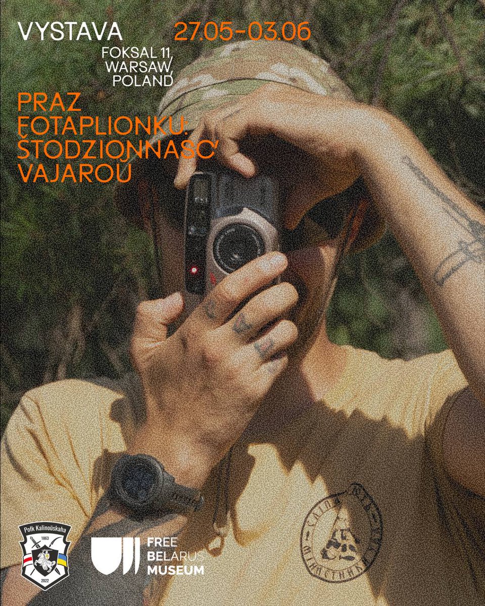 KalinouskiPolk's tweet image. "Through the Lens: Daily Life of the Fighters" — Film Photography Exhibition in Warsaw
A new exhibition opens in Warsaw featuring film photographs by a Kalinouski Regiment fighter with the callsign Salam, a member of the fire support group. Since spring 2023, he has been…