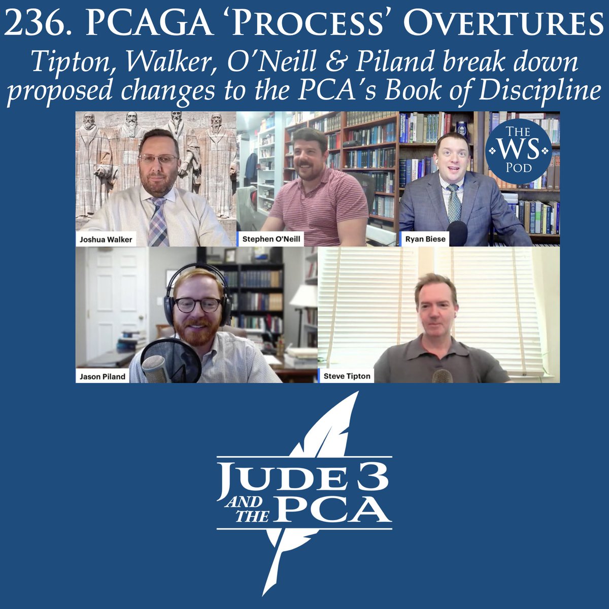 Join TEs <a href="/jasonpiland/">Jason Piland</a>, <a href="/SteveTiptonPCA/">Stephen Tipton</a>, Josh Walker, and Stephen O'Neill for a candid conversation about #PCAGA overtures aiming to change our Book of Discipline. Also thoughts on the Christian Nationalism overtures. 
youtu.be/8HwcxN6HsOM