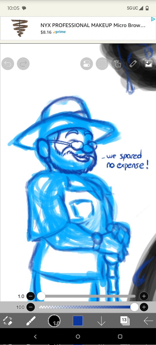 In one of my current pieces, just felt the need to add in this guy. 

I haven't laughed at a drawing in a long time until now. I feel great