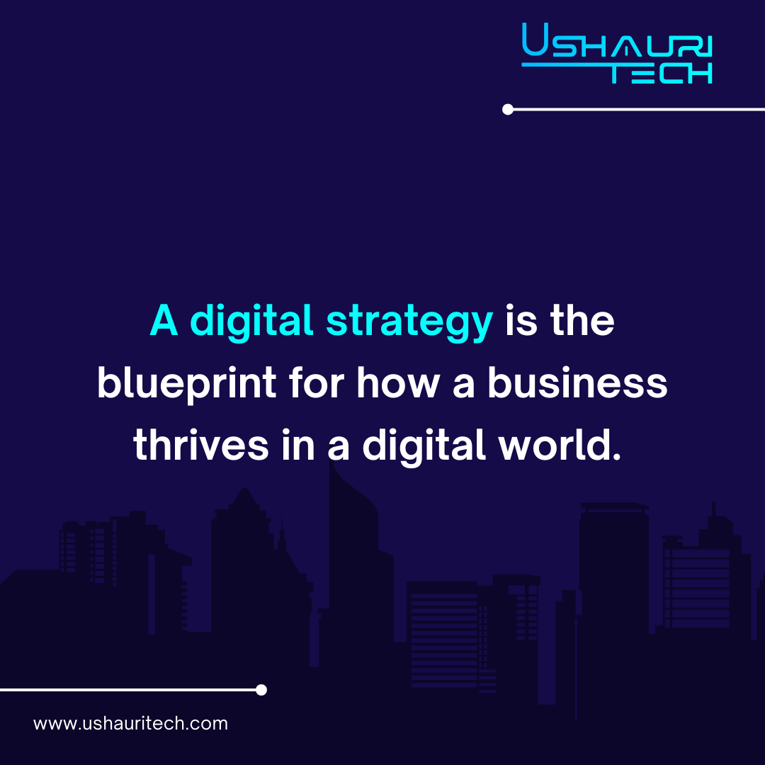 UshauriTech's tweet image. 𝗔 𝗱𝗶𝗴𝗶𝘁𝗮𝗹 𝘀𝘁𝗿𝗮𝘁𝗲𝗴𝘆 𝗶𝘀 𝘁𝗵𝗲 𝗯𝗹𝘂𝗲𝗽𝗿𝗶𝗻𝘁 𝗳𝗼𝗿 𝗵𝗼𝘄 𝗮 𝗯𝘂𝘀𝗶𝗻𝗲𝘀𝘀 𝘁𝗵𝗿𝗶𝘃𝗲𝘀 𝗶𝗻 𝗮 𝗱𝗶𝗴𝗶𝘁𝗮𝗹 𝘄𝗼𝗿𝗹𝗱.

𝗜𝘁’𝘀 𝘁𝗵𝗲 𝗱𝗶𝗳𝗳𝗲𝗿𝗲𝗻𝗰𝗲 𝗯𝗲𝘁𝘄𝗲𝗲𝗻 𝗷𝘂𝘀𝘁 𝗯𝗲𝗶𝗻𝗴 𝗼𝗻𝗹𝗶𝗻𝗲 𝗮𝗻𝗱 𝘄𝗶𝗻𝗻𝗶𝗻𝗴 𝗼𝗻𝗹𝗶𝗻𝗲.