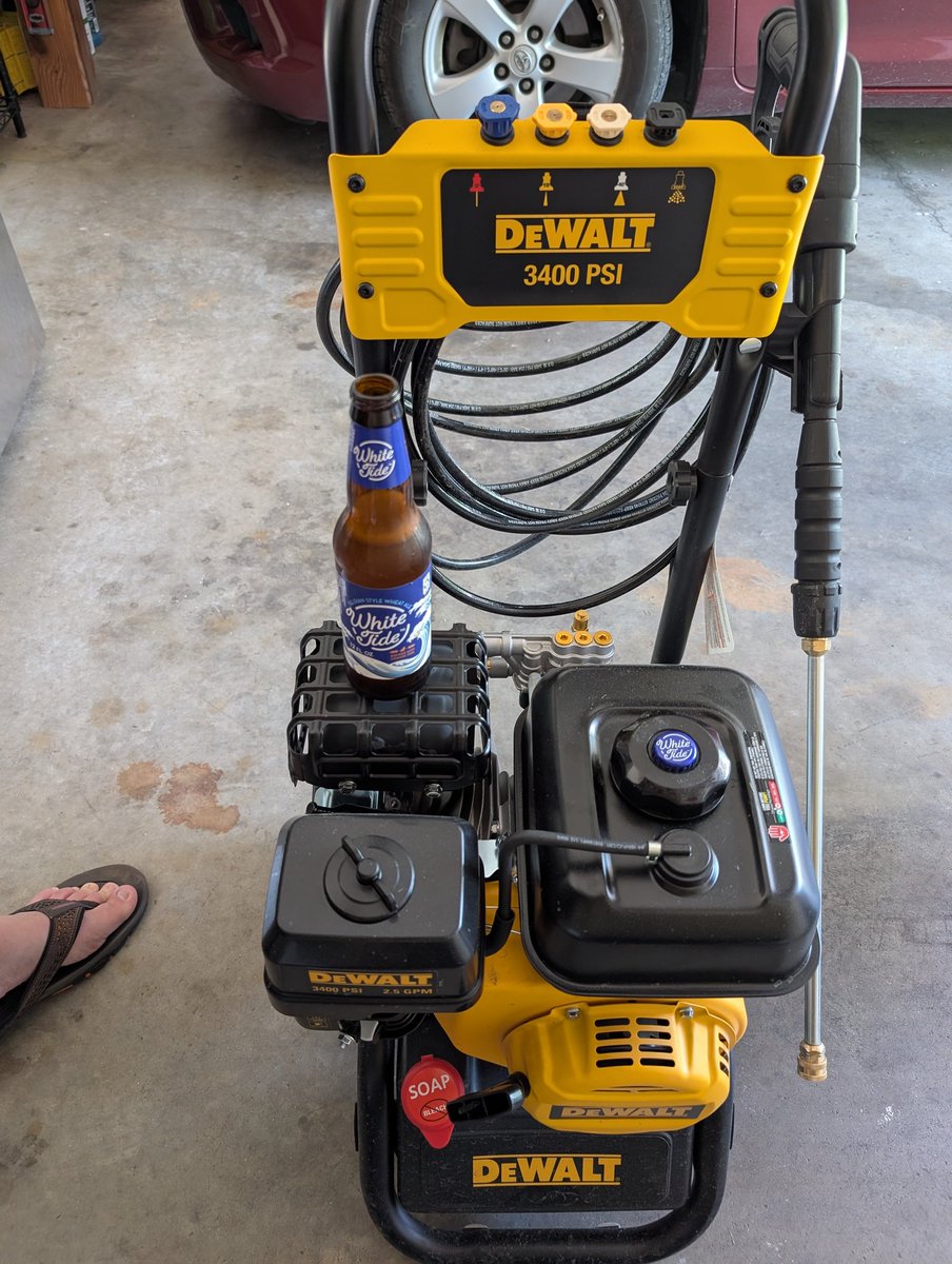 Heading out to do some pressure washing. How many beers should I go through today? Note that I'm rolling into grilling after pressure washing. :)