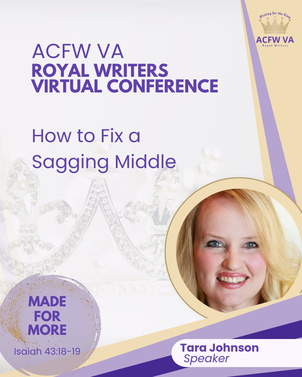 I'm thrilled to be teaching at ACFW Virginia's online writer's conference on November 7th! Check it out...you'll be glad you did. :)  acfwvirginia.com/writers-confer…
#writerslife #WritingCommunity #writing