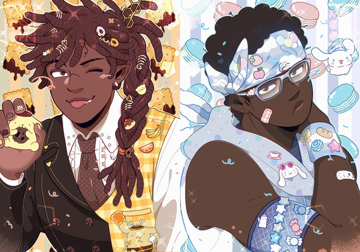 [OC x Sanrio] 💛🤎🩵🤍