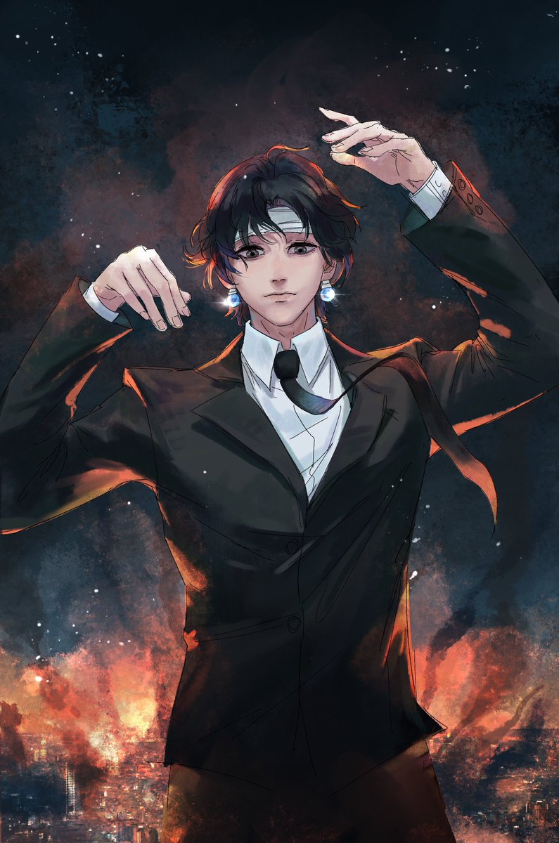 感谢💊师傅组的蛋饺接力，现在每天过得都很充实 
#hxh #chrollo #hxhfanart