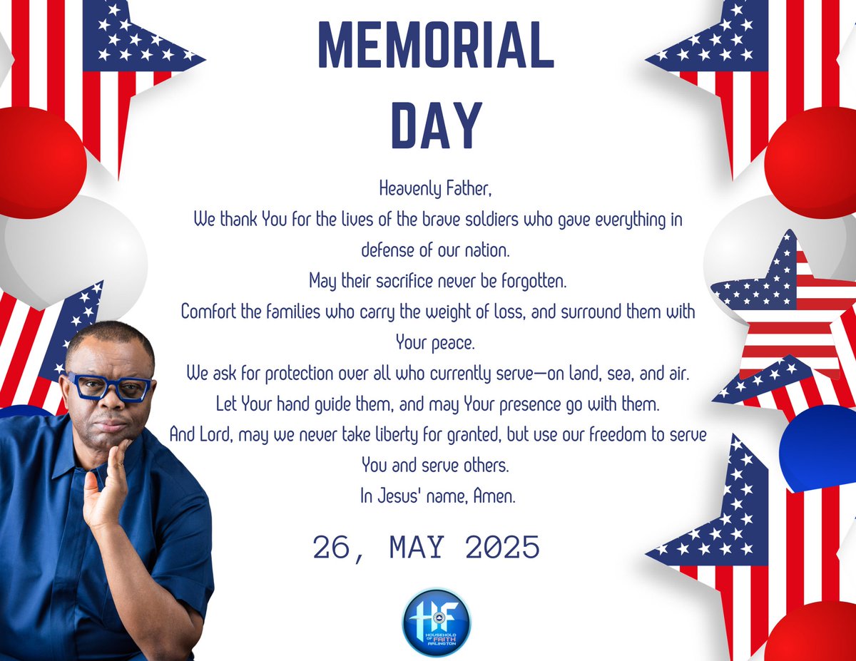 PastorRopo's tweet photo. To every Gold Star family, to every veteran, and to every active-duty service member—we salute you.
Your courage, sacrifice, and service inspire us all.
we honor you today and always.
Thank you for standing so we can worship freely.
May God bless the United States of America. https://t.co/waGjgs1mnt