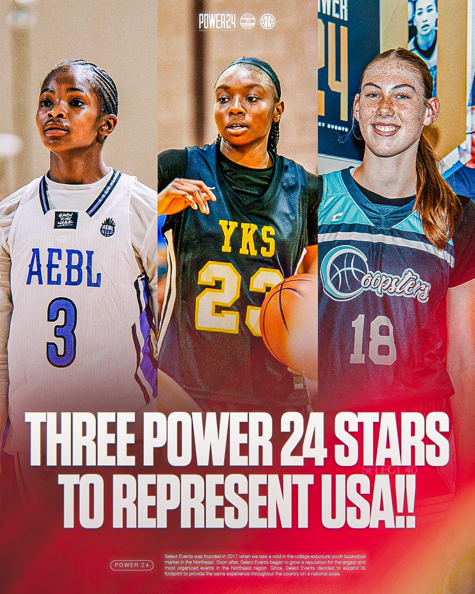 Select Events Basketball (@selecteventsbb) on Twitter photo Congrats to '28 Reece Gilpatrick, '27 Micah Ojo, and '28 Morgan Reckley for earning spots on the Team USA U16 Roster ‼️🇺🇸
<a href="/YKSbasketball/">YKS Basketball</a> <a href="/aeblgirlz/">AEBL</a> <a href="/COHoopsters/">Colorado Hoopsters</a> Congrats to '28 Reece Gilpatrick, '27 Micah Ojo, and '28 Morgan Reckley for earning spots on the Team USA U16 Roster ‼️🇺🇸
<a href="/YKSbasketball/">YKS Basketball</a> <a href="/aeblgirlz/">AEBL</a> <a href="/COHoopsters/">Colorado Hoopsters</a>