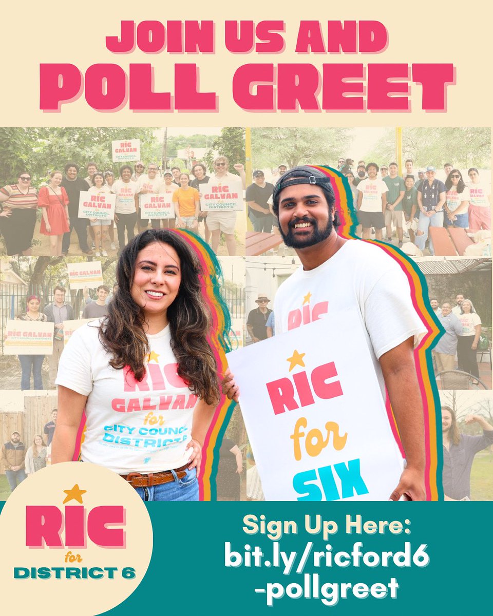 Early Voting begins tomorrow and we need you to help us talk to the voters of District 6 at the polls! We are almost to the finish line and we hope you can make it out to help us get there. See y'all out there 🌟

Sign up to poll greet here: docs.google.com/forms/d/e/1FAI…