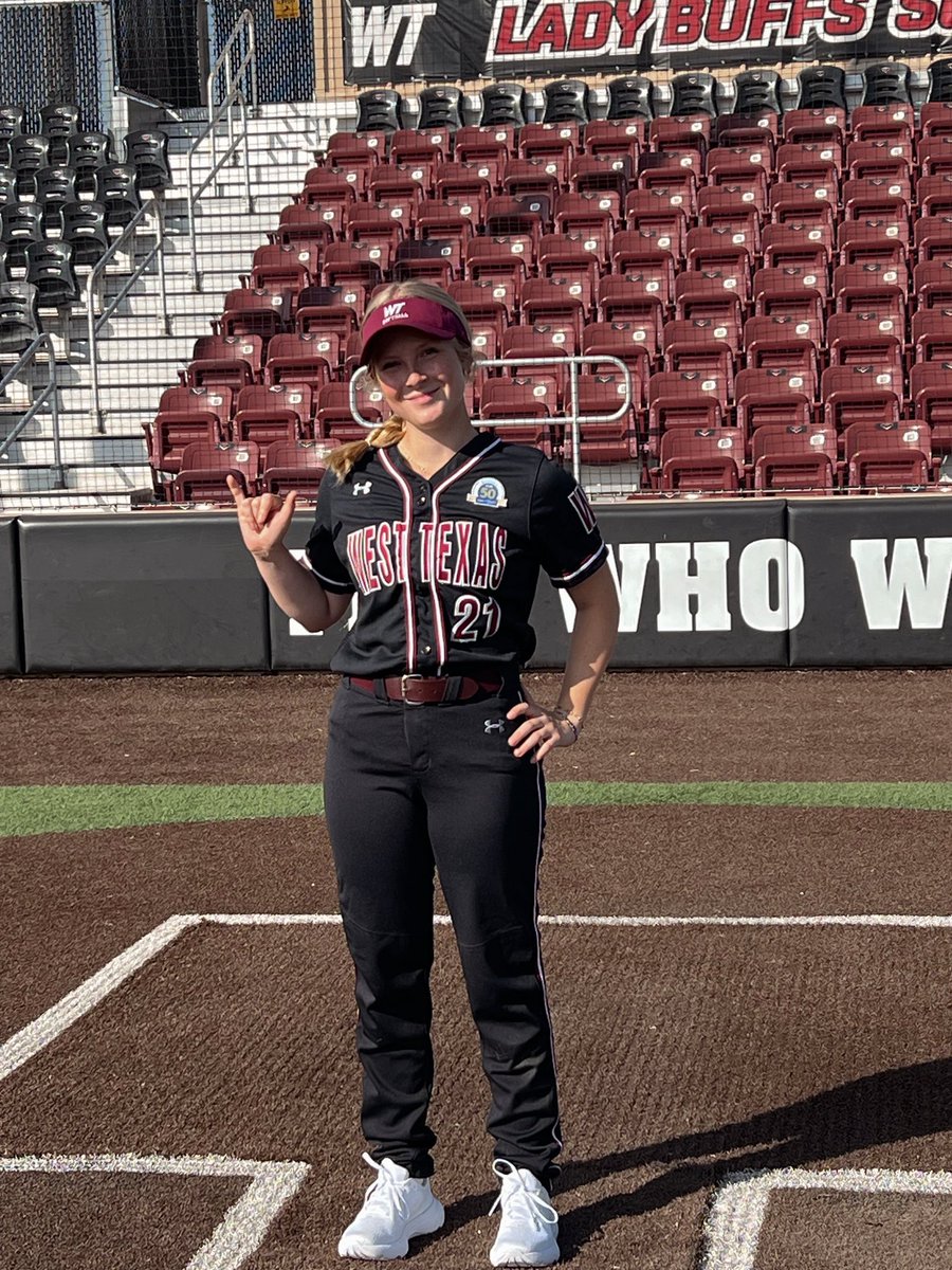 Sideline Sports (@txsidelinesport) on Twitter photo Big-time addition in the circle for <a href="/WTAMUSoftball/">Lady Buff Softball</a>!🥎
Angelo State freshman pitcher Raegan Sucher, the LSC Freshman of the Week back in March, is transferring to West Texas A&M.
Sucher posted a 2.00 ERA across 23.2 innings for the Rambelles this season and was dominant during Big-time addition in the circle for <a href="/WTAMUSoftball/">Lady Buff Softball</a>!🥎
Angelo State freshman pitcher Raegan Sucher, the LSC Freshman of the Week back in March, is transferring to West Texas A&M.
Sucher posted a 2.00 ERA across 23.2 innings for the Rambelles this season and was dominant during