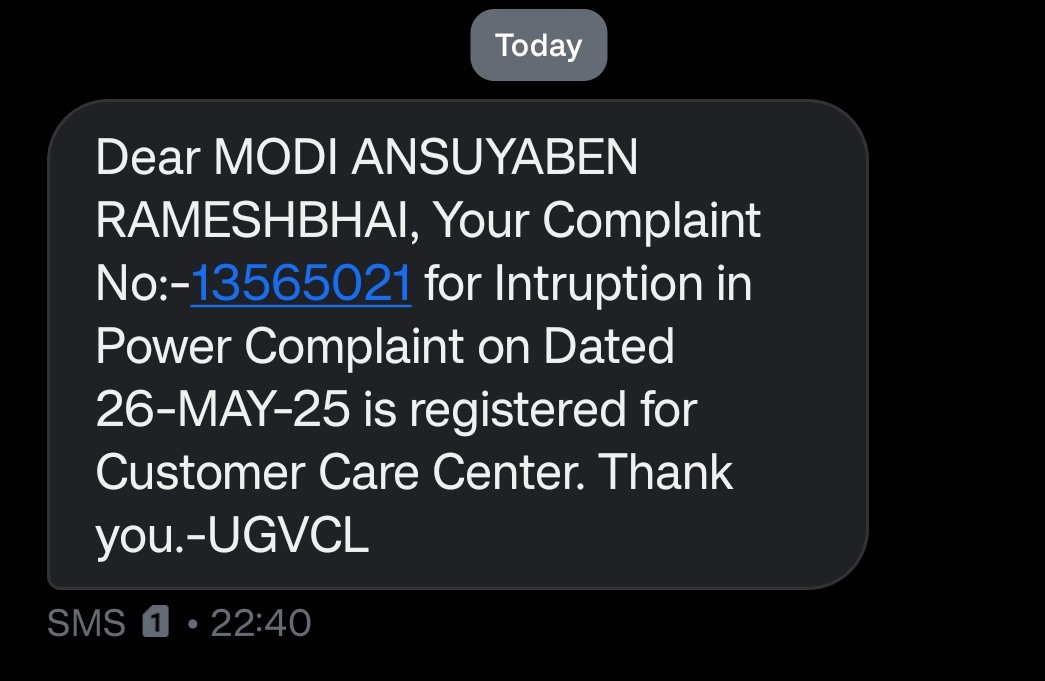 nrmodi's tweet photo. @UGVCL_official
@CEOP_UGVCL 
@CMOGuj 
Very pathetic service by Ugvcl. No response after continuing call center calling and after receiving call very casual talk by executive. 
What type of power service as from the last 3 days in the evening, 8-10 times Power outage. https://t.co/xmkhTZrR7r
