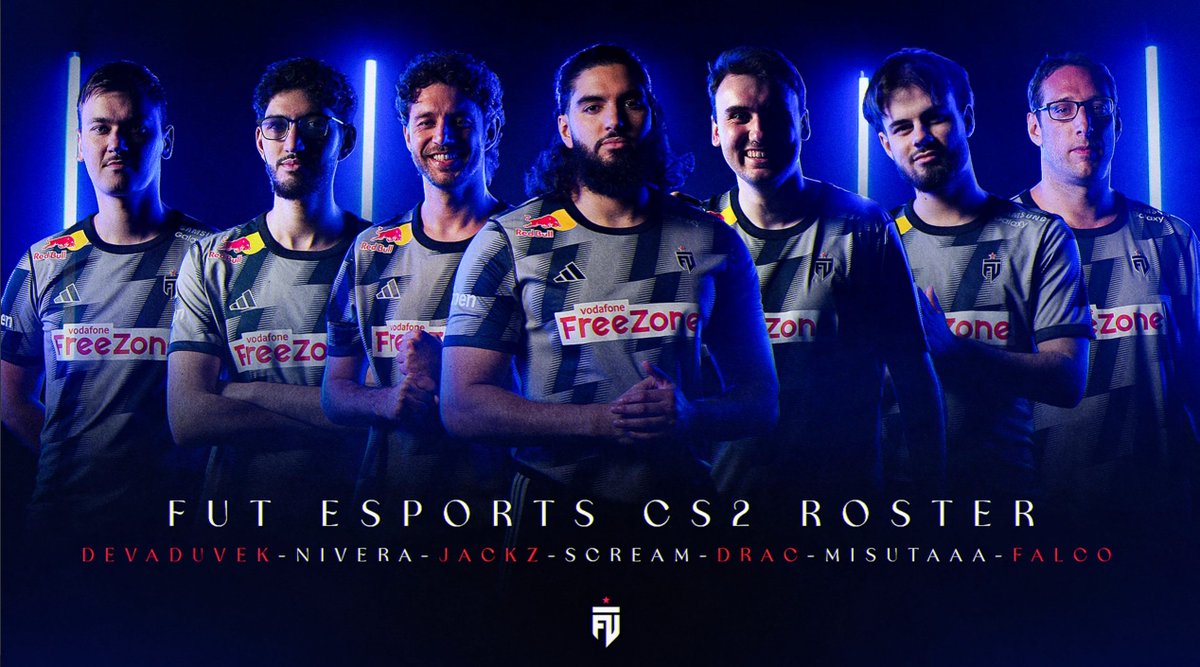 TheCSTimes's tweet image. FUT Esports announced their new CS roster ‼️

🇫🇷 misutaaa
🇧🇪 Nivera
🇫🇷 devoduvek
🇫🇷 JACKZ 
🇫🇷 drac
🇧🇪 ScreaM (6th Player &amp;amp; Content Creator)

🇫🇷 falco (Coach)
🇫🇷 Garrixer (Manager)