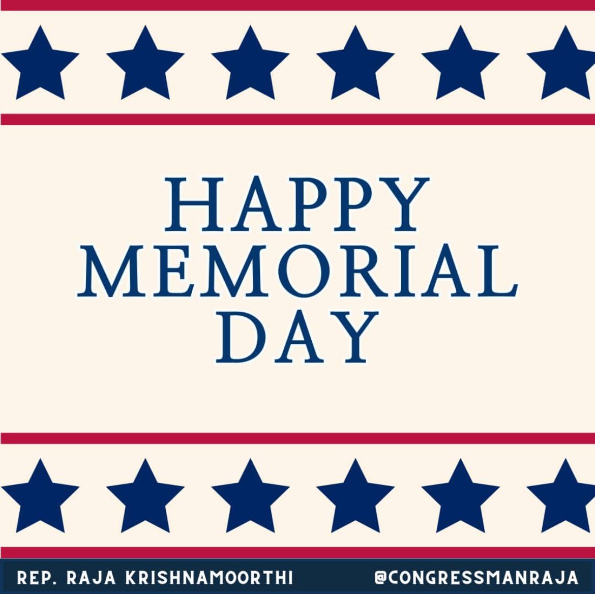 Today, on Memorial Day, we pay tribute to those who have selflessly sacrificed for our freedom and democracy. We will never forget their courage and commitment to our values and our nation.