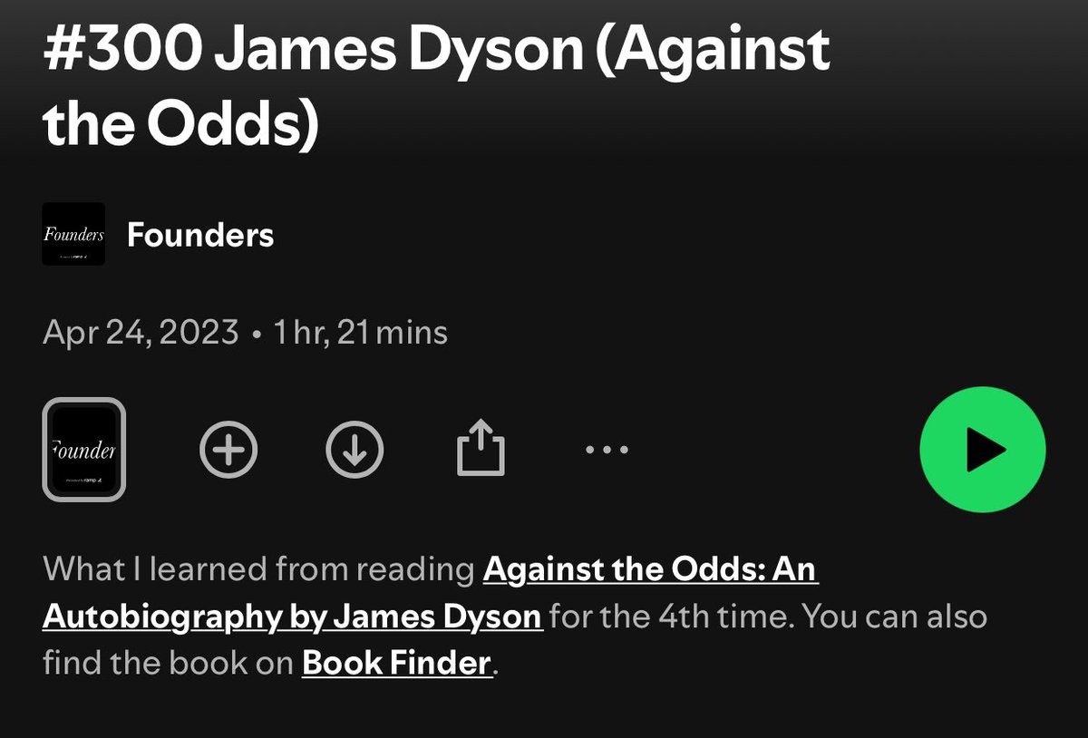 Trung Phan (@trungtphan) on Twitter photo <a href="/AdamSinger/">Adam Singer</a> Also, definitely marinate in this glorious podcast about Dyson’s entrepreneurial journey: open.spotify.com/episode/38bGUe… <a href="/AdamSinger/">Adam Singer</a> Also, definitely marinate in this glorious podcast about Dyson’s entrepreneurial journey: open.spotify.com/episode/38bGUe…