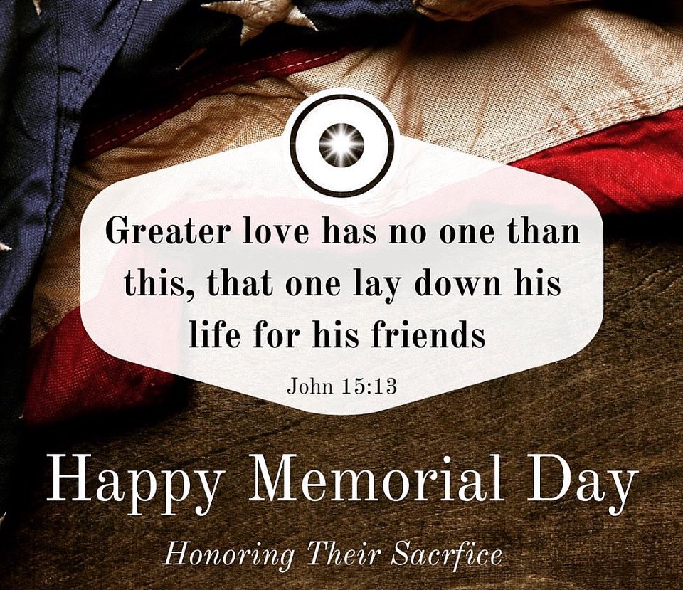 SaintJohnCM's tweet photo. Today, we remember those who served our country and gave their lives to protect others. Have a blessed Memorial Day. 

Eternal rest grant unto them, O Lord
And let perpetual light shine upon them
May they Rest In Peace.
Amen. https://t.co/MvvlsWD5Iw