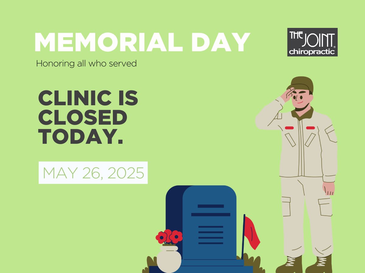 TheJointTrinity's tweet photo. Today, we pause to remember and honor those who gave everything for our freedom 🪖

In observance of Memorial Day, 𝗰𝗹𝗶𝗻𝗶𝗰 𝗶𝘀 𝗰𝗹𝗼𝘀𝗲𝗱 𝗠𝗼𝗻𝗱𝗮𝘆, 𝗠𝗮𝘆 ��𝟲𝘁𝗵 💚🪖

🚪 We’ll reopen with regular hours tomorrow
🔗 https://t.co/hECo0ahtuW https://t.co/9IUe3e7bZs