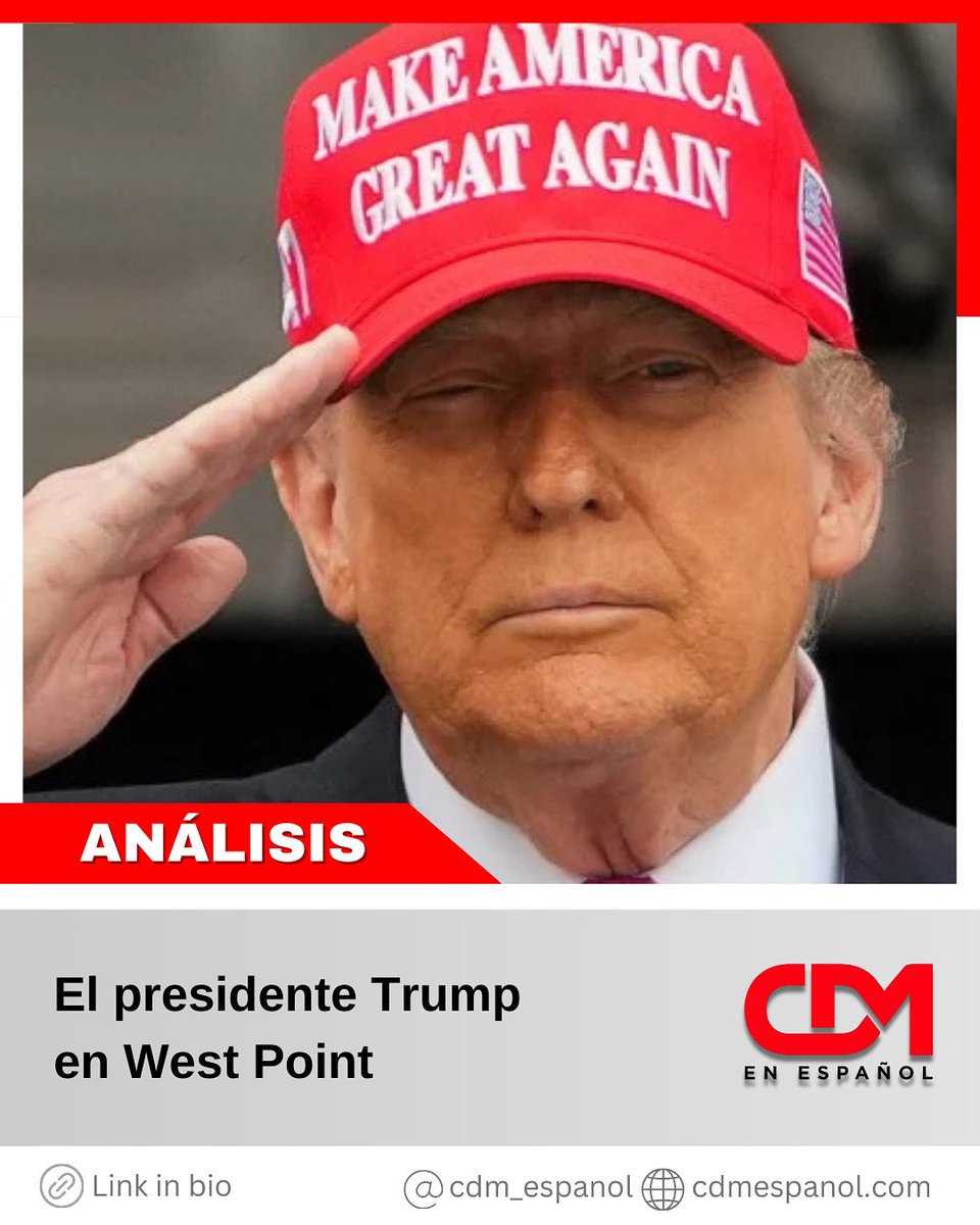 ANÁLISIS 🔎 | El presidente Trump en West Point

✍️ James Nava <a href="/JamesNavaCom/">James Nava</a> 
🔗 Link: cdmespanol.com/2025/05/25/el-…
➕ Para más noticias visita: cdmespanol.com

#Noticias #NoticiasenEspañol #NoticiasUSA #Análisis #EstadosUnidos #Trump #WestPoint #DíadelosCaídos