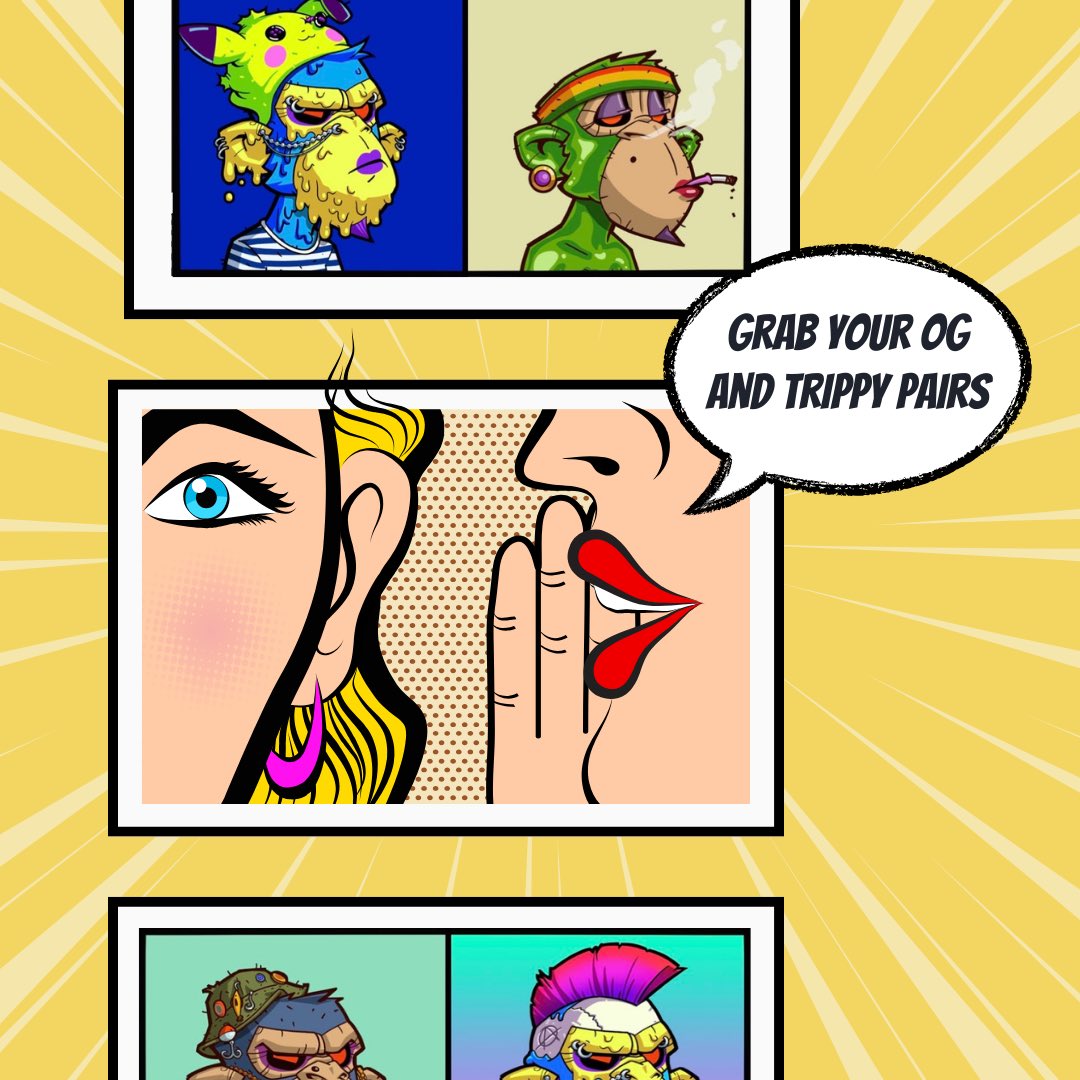 jenfer1585's tweet image. We ain’t playing. Go grab your OG and Trippy Apes pairs before the monthly snapshot happens. 

#AAS #TrippgApes #StayAngry