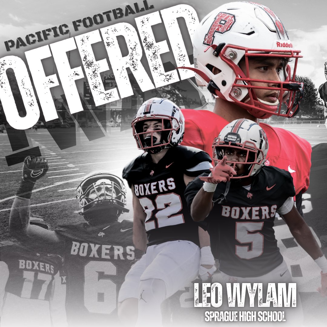 Leo Wylam (@leo_wylam08) on Twitter photo After a great conversation with <a href="/CoachSpX/">Brayan Castellanos</a> I am beyond blessed to receive an offer from <a href="/Boxer_Football/">Pacific Football</a>. I am extremely thankful for an opportunity to be able to play at the next level.
<a href="/GoOlympians/">Sprague Football</a>
<a href="/AlphaFootballOR/">ALPHA Football</a>
<a href="/JordanJ_/">Jordan Johnson</a>
<a href="/Coach_DY11/">(D.Y.) Dylan Young</a>
<a href="/CoachJCraft/">Coach Jim Craft</a>
<a href="/CoachFalc/">Ian Falconer</a>
<a href="/Coach_Nai/">Nainoa Coelho-Lopes</a> After a great conversation with <a href="/CoachSpX/">Brayan Castellanos</a> I am beyond blessed to receive an offer from <a href="/Boxer_Football/">Pacific Football</a>. I am extremely thankful for an opportunity to be able to play at the next level.
<a href="/GoOlympians/">Sprague Football</a>
<a href="/AlphaFootballOR/">ALPHA Football</a>
<a href="/JordanJ_/">Jordan Johnson</a>
<a href="/Coach_DY11/">(D.Y.) Dylan Young</a>
<a href="/CoachJCraft/">Coach Jim Craft</a>
<a href="/CoachFalc/">Ian Falconer</a>
<a href="/Coach_Nai/">Nainoa Coelho-Lopes</a>
