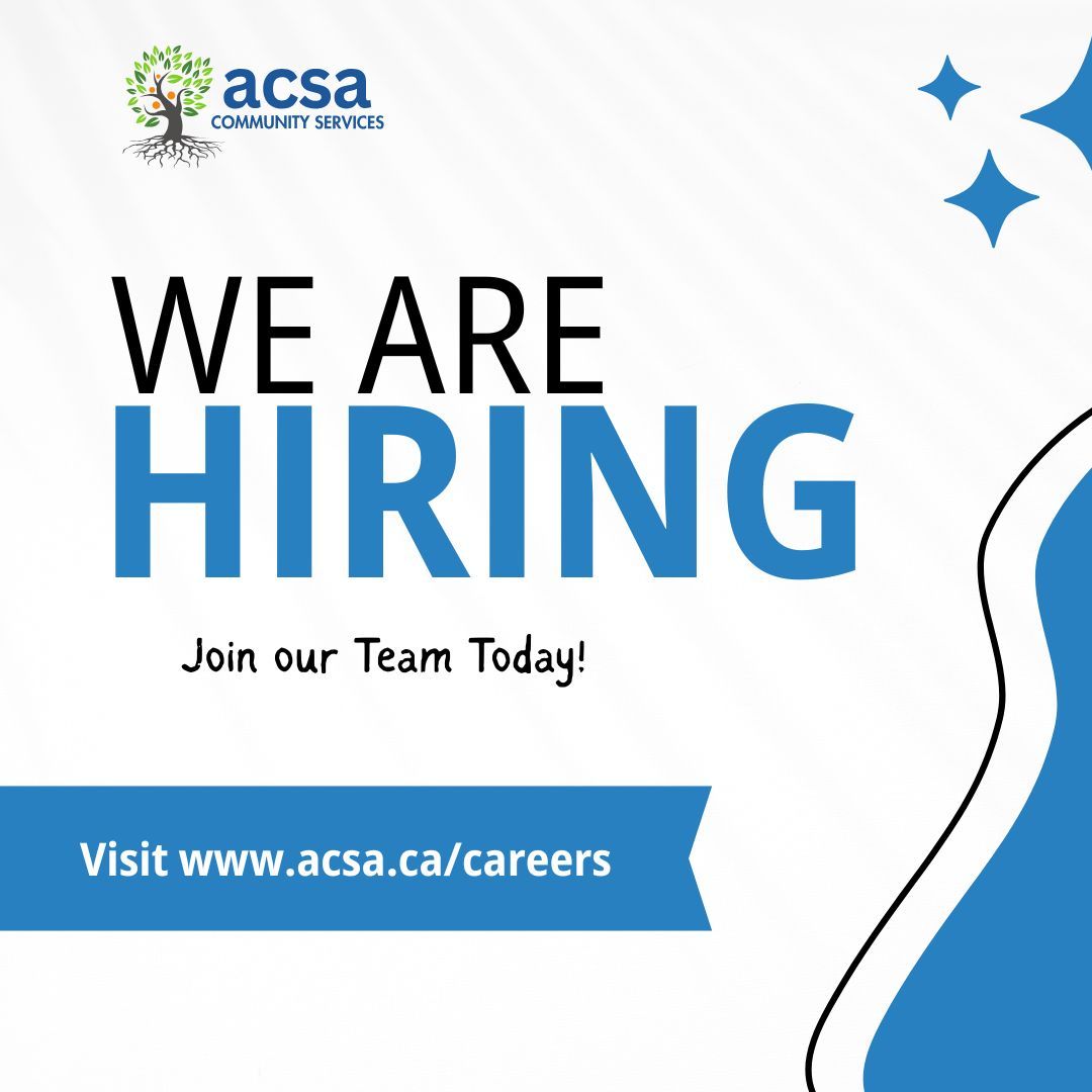 Looking for a meaningful career where you can make a difference? ACSA is #hiring for various positions across our agency. 
Visit acsa.ca/careers &amp; apply today!