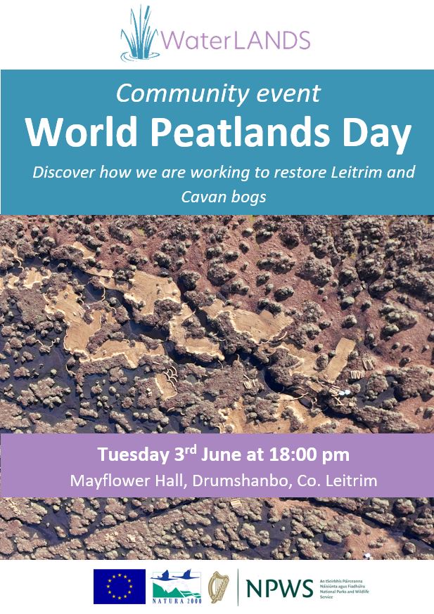 WaterLANDS_EU's tweet image. 📢 🌾 In celebration of #WorldPeatlandsDay 2025 our Irish Action Site partners are organising two events on Tuesday, the 3rd of June next week! Join the Action Site for a Public Peatland talk. waterlands.eu/project-sites/…