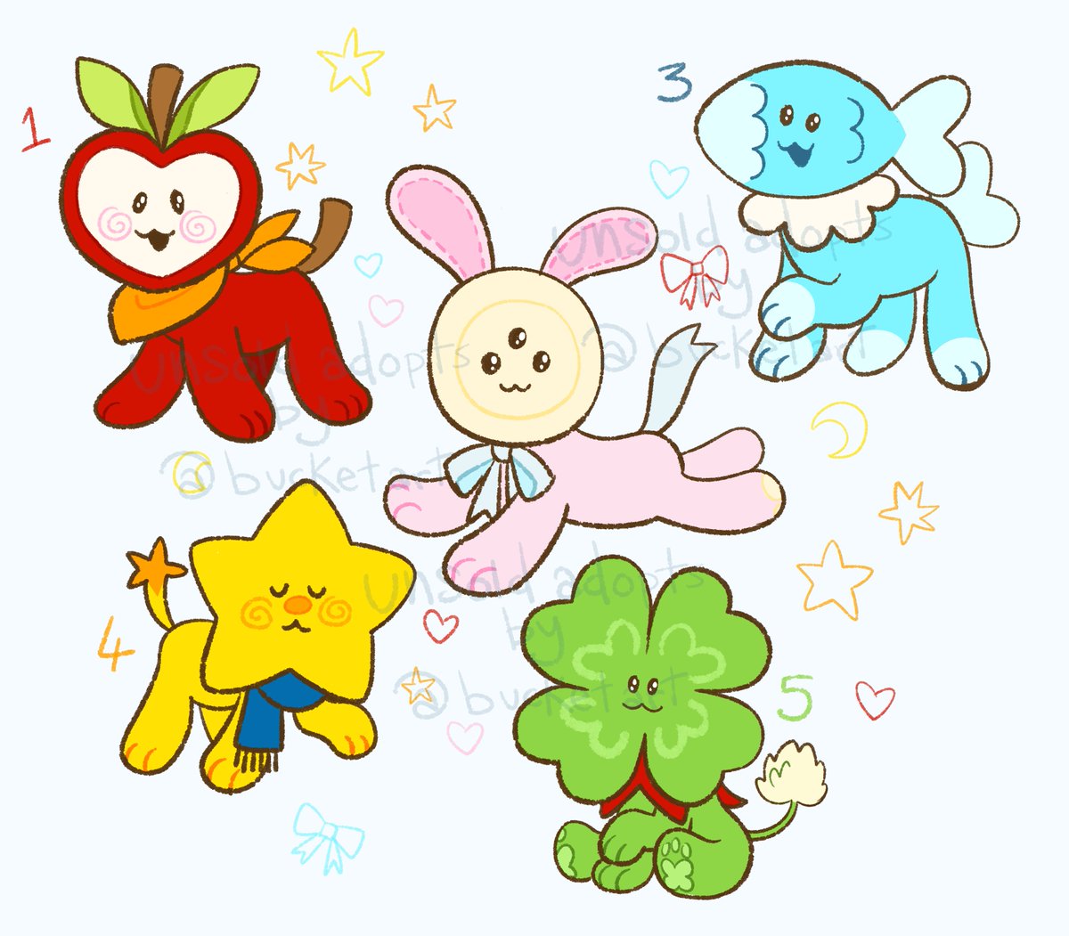 lil trinket adopts!! 
theyre £10 ($14) each! 
p@yment through p@yp@y 
comment or dm to claim