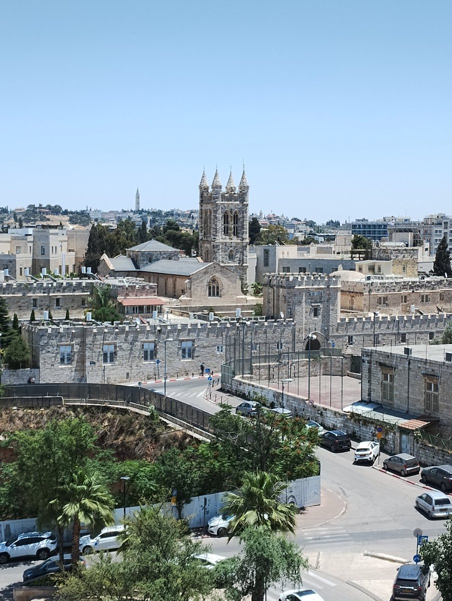 OCAC_bishop's tweet photo. St George's Cathedral on Nablus Rd, Jerusalem. Been inside the compound all day. It is Jerusalem day (Yom Yerushalayim) &amp; there have been celebrations &amp; a few clashes too in the Old City. Spent the day singing &amp; praying in the Cathedral. #ocac_bishop #oldcatholicapostolicchurch https://t.co/4pL2Nwgc27