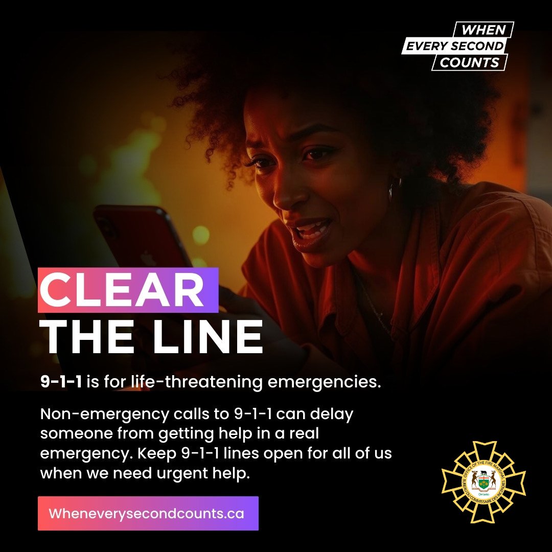 Would you want your emergency call delayed? Keep 9-1-1 clear for real emergencies. Save your local non-emergency number and use it when needed. When every second counts, every call matters. 🚨 

#MakeTheRightCall #911EmergencyOnly