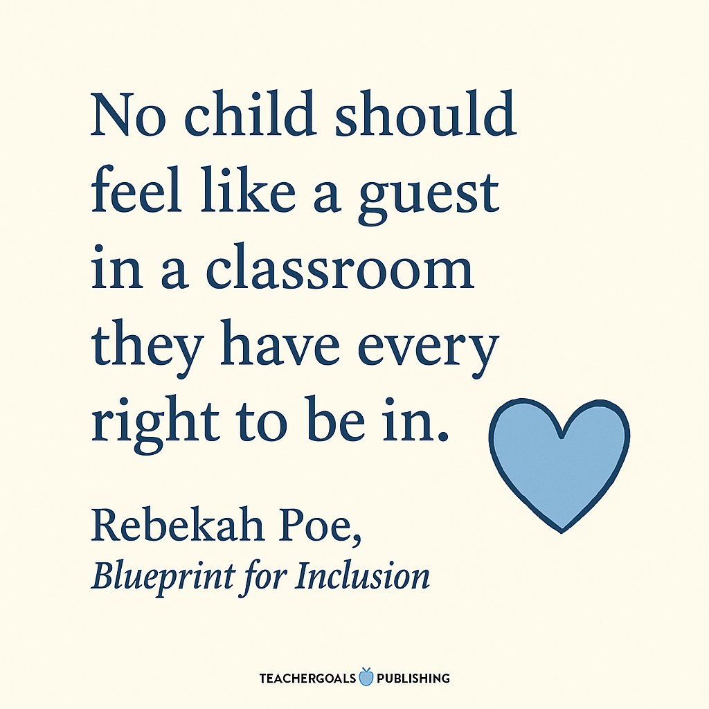 Get the book: teachergoals.com/inclusion. Learn how to best serve students with IEPs in all classrooms! 🧡