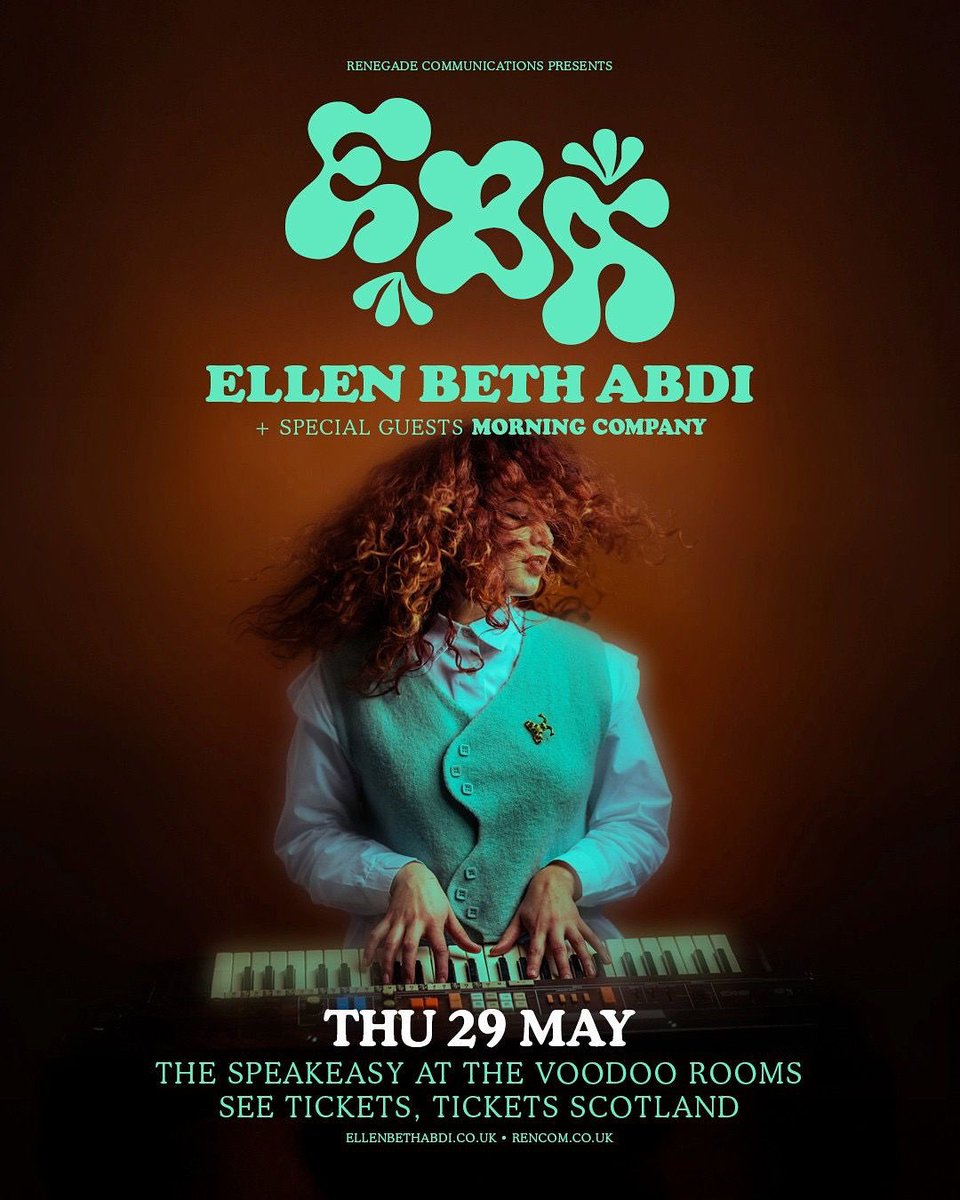 Edinburgh on Thursday! 

Playing The Voodoo Rooms 💿

So buzzing to announce the beautiful Morning Company as support, Ada will be playing a stripped back solo set of stunning songs ❤️✨

Excited for this one 🦋

Tickets at the link in my bio x