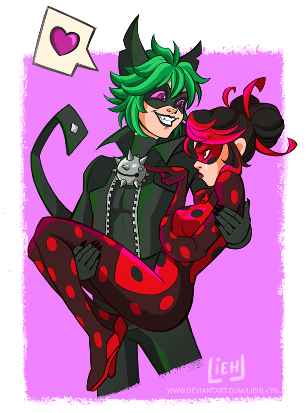 LiehlLyn's tweet photo. Have some Shadybug and Claw Noir just because I'm loving this dark version of them XD
#miraculousladybug #ladybug #shadybug #clawnoir https://t.co/fklCY4PguP