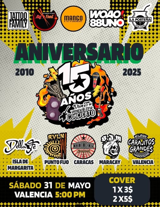 ¡Celebremos juntos los 15 años de VIVE TU CONCIERTO!

Entrar para mas información:
facebook.com/photo?fbid=149…