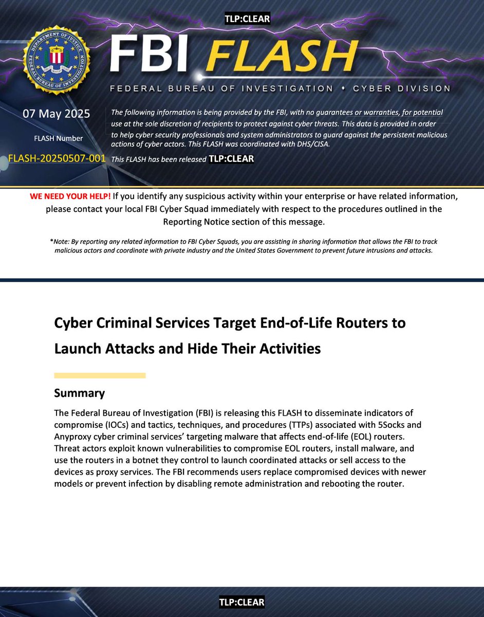 Dennis_Kipker's tweet photo. Warum das #FBI aktuell vor unsicheren #Routern warnt - und wo die Hersteller unbedingt noch nachbessern müssen: Verschiedene Router-Modelle von #Linksys sind mit #Schwachstellen behaftet und sollten deshalb nicht mehr verwendet werden:
https://t.co/phAc8wOHBq https://t.co/gg67ziNtLo