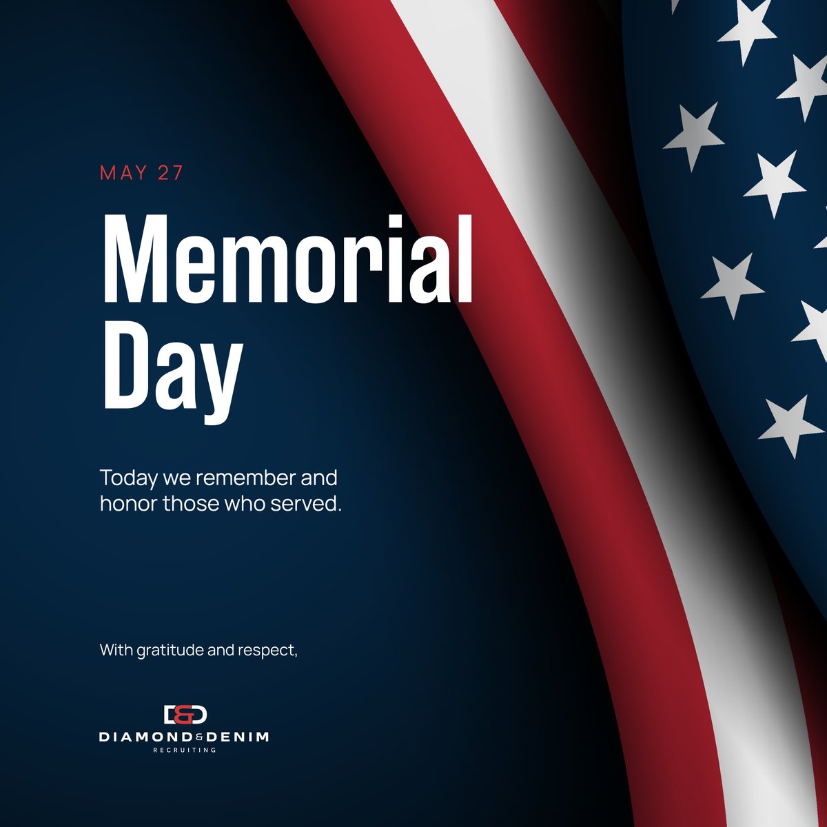 ridiamondd23495's tweet image. Remember. Reflect. Honor.

Today and every day, we carry their sacrifice with us.

#MemorialDay2025 #FallenButNotForgotten #DiamondAndDenimRecruiting