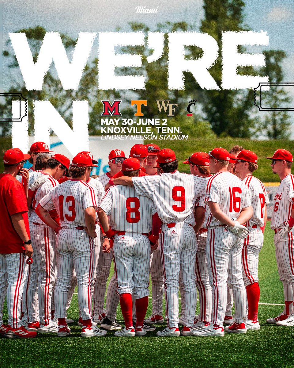 𝐓𝐢𝐜𝐤𝐞𝐭 𝐏𝐮𝐧𝐜𝐡𝐞𝐝 🎟️
The RedHawks are headed to Tennessee for the Knoxville NCAA Regional. 
#RiseUpRedHawks | #LoveAndHonor