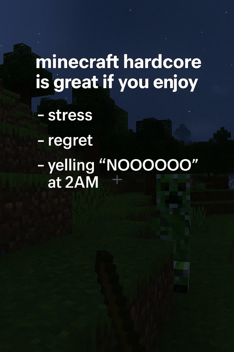 RubyHostLLC's tweet photo. if you know… you know 😭💀
#minecraft #hardcoremode #gamerlife https://t.co/ukB3xen60A