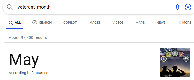 "nope its veterans month"
"damn gays taking away our veterans month"
"what happened to veterans month"
veterans month is THIS FUCKING MONTH