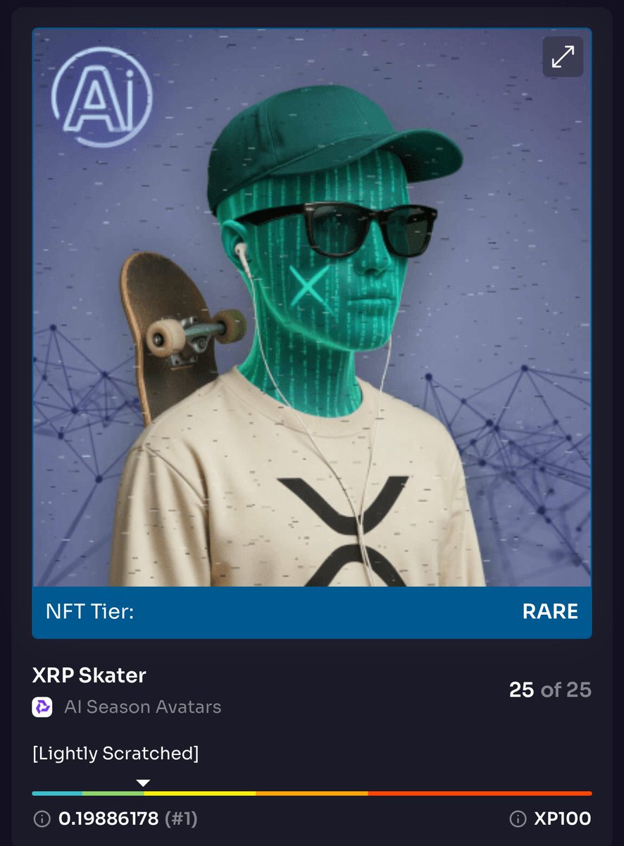 🚨ARE YOU READY FOLKS!?
🚀It’s going once, it’s going twice… Less than 1 hour left!

⚡️Head over to  xpmarket.com/nfts/auction/1… , Throw in your bid, and claim the XRP Skater before it’s SOLD, SOLD, SOLD!!

Grind rails, grind nodes. XRP Skater flips tokens like