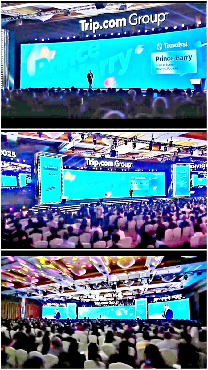 LKPrime01's tweet photo. The #Enevision2025 #TripconGroup event featured a very special guest: Prince Harry, Duke of Sussex, who spoke about Travalyst, his initiative to improve the global impact of tourism. #TripEvents https://t.co/b2AADnCjcB