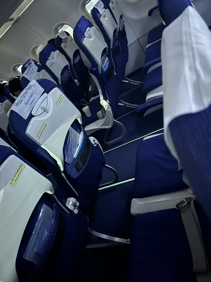 PRboye's tweet photo. @Sankie_de_jong @IndiGo6E @MoCA_GoI And they say seat fill up fast 1/4 of the flight was empty 😞 https://t.co/GyqnCrkUoD