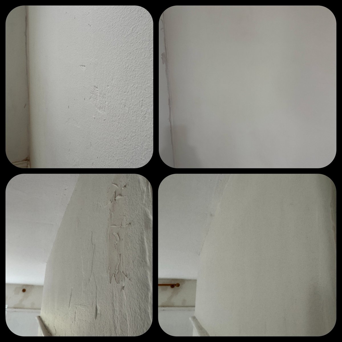 minder_guy's tweet photo. Before and after a weekend of skim filling the walls in the bedroom. Now much smoother. https://t.co/ijsGDPYWX5